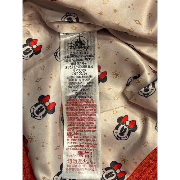 Disney Toddler Girls Red Tweed Dress Coat Minnie Mouse Buttons Size 3 - Picture 11 of 11